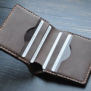 Cartera de piel vintage, tarjetero de piel, Cartera de piel, Cartera de piel mujer, Cartera de piel hombre, Monedero mujer, Regalo personalizado imagen 9