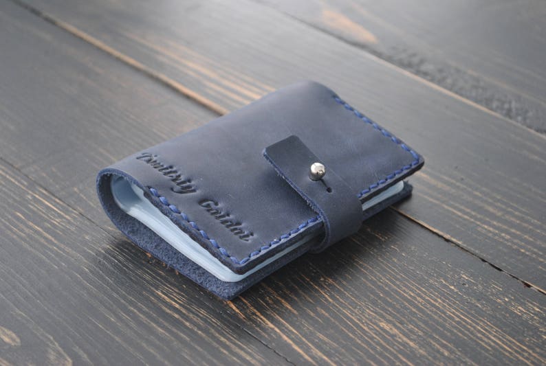 Leather card holder with files,PERSONALIZED, unisex, individual, Credit card wallet, Credit Card Case,Credit card organizer image 10