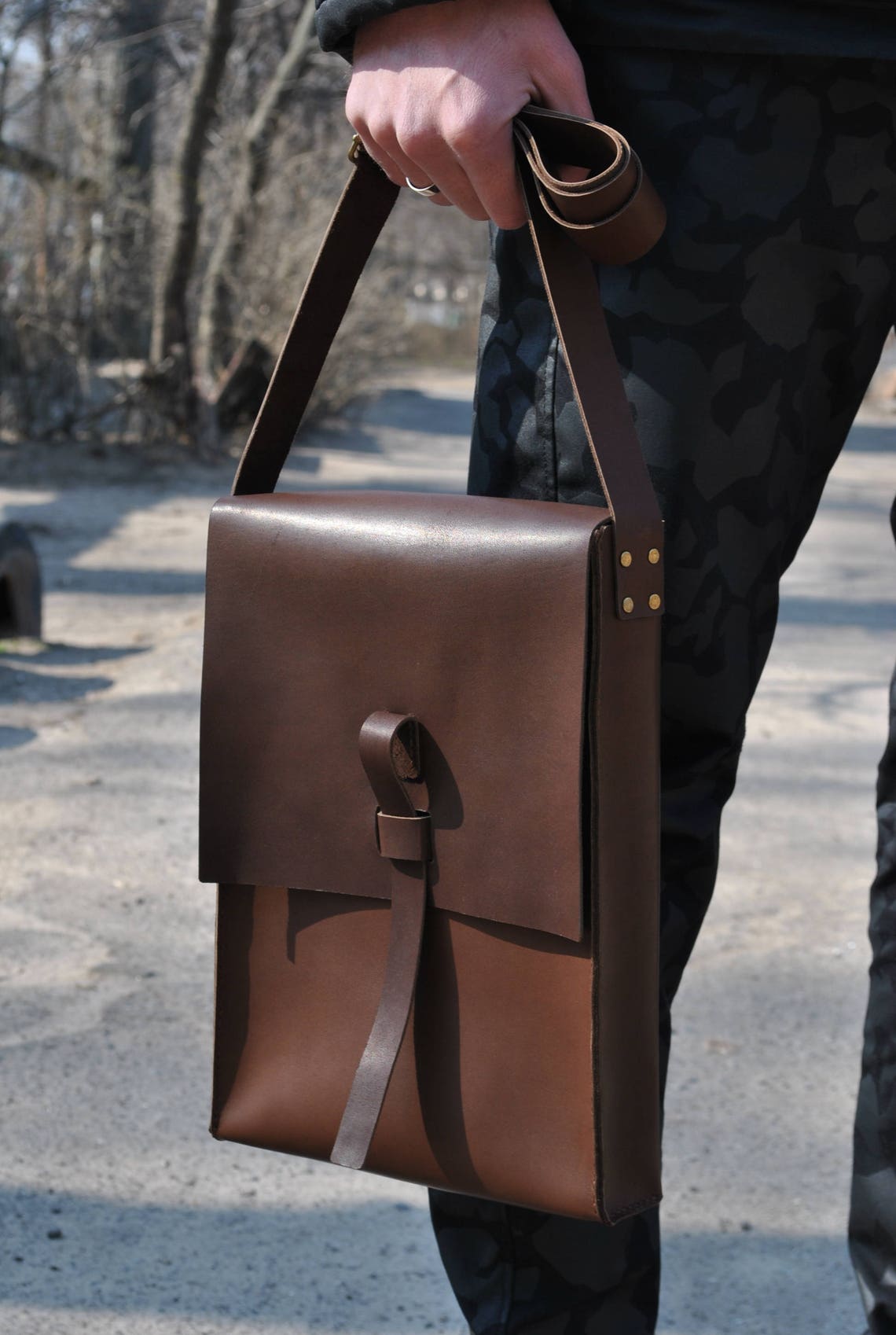 Mens leather bag Messenger bag Mens messenger Leather satchel Etsy