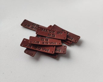 Personalized leather labels, Leather tags , Custom Labels, Knitting leather Labels, Knitting Tags, Labels in leather, Custom leather Labels.