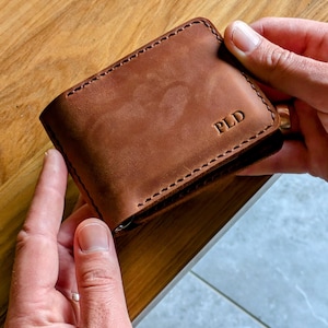 Leather card holder,From natural leather,Money Clip Wallet, Leather Money Clip Wallet, Leather wallet, Men's Wallet, minimalist wallet.