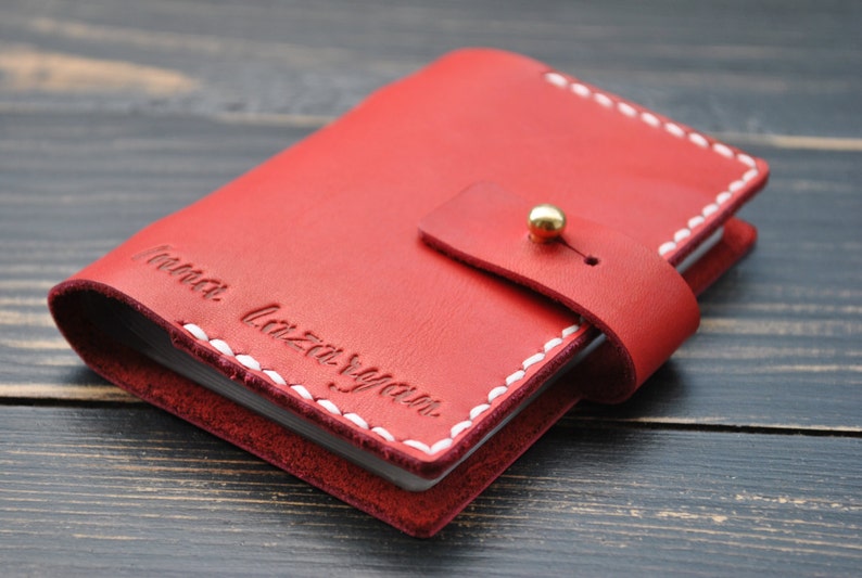 Leather card holder with files,PERSONALIZED, unisex, individual, Credit card wallet, Credit Card Case,Credit card organizer image 2