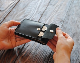 Leather card holder,From natural leather,Money Clip Wallet, Leather Money Clip Wallet, Leather wallet, Men's Wallet, minimalist wallet.