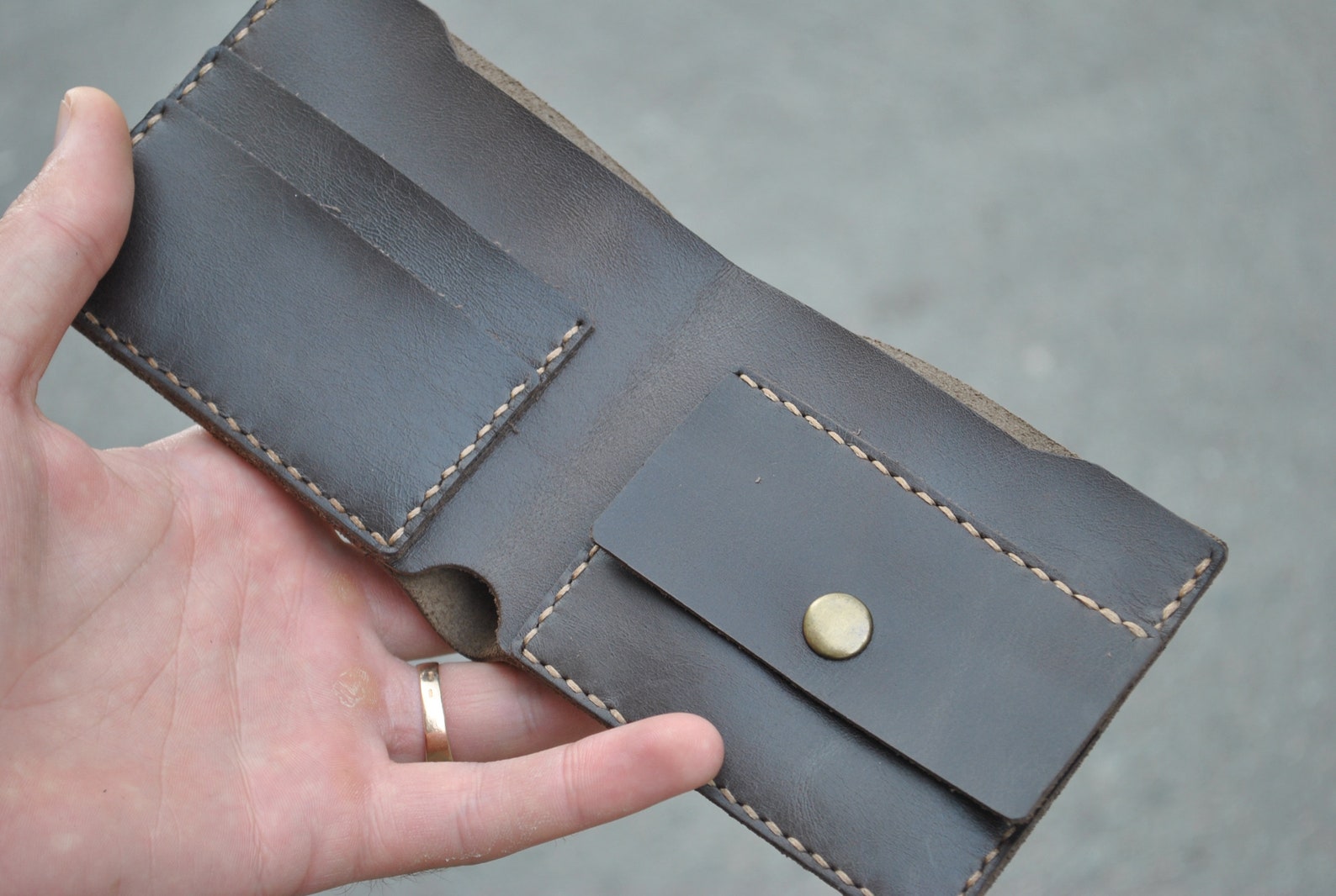 Coin Wallet, Coin Pocket Wallet, Leather Bifold Wallet,card Holder Case ...