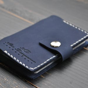 Leather card holder with files,PERSONALIZED, unisex, individual, Credit card wallet, Credit Card Case,Credit card organizer image 6