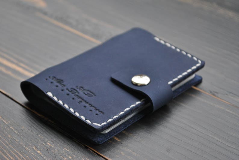 Leather card holder with files,PERSONALIZED, unisex, individual, Credit card wallet, Credit Card Case,Credit card organizer image 6