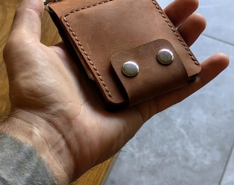 Leather card holder,From natural leather,Money Clip Wallet, Leather Money Clip Wallet, Leather wallet, Men's Wallet, minimalist wallet.