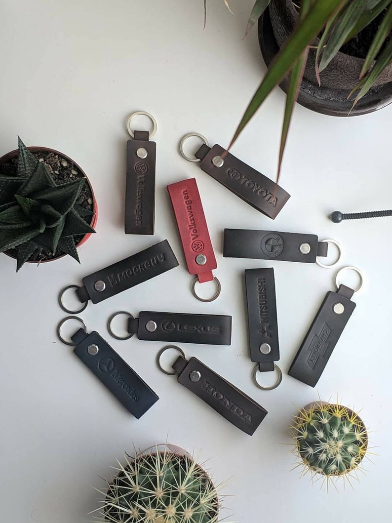 Personalized Custom Leather Keychain,Leather Key Holder,Leather key,Leather key holder belt,Black leather keychain,Brown leather keychain image 9