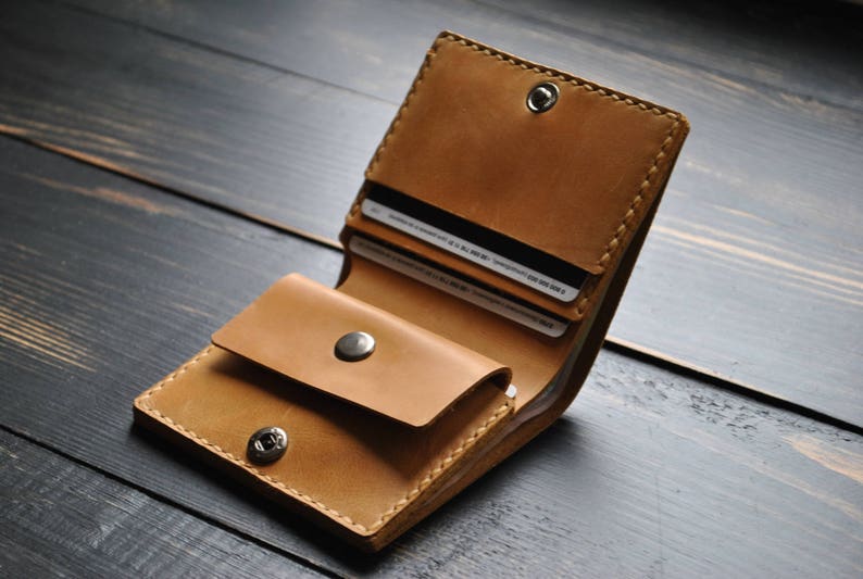 Mens leather wallet vintage leather walletmens wallet | Etsy