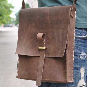 Mens leather bag Messenger bag Mens messenger Leather satchel bag A4 bag Men's leather bag Mens leather briefcase Leather shoulder bag men image 5