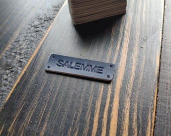 Personalized leather labels, Leather tags , Custom Labels, Knitting leather Labels, Knitting Tags, Labels in leather, Custom leather Labels.