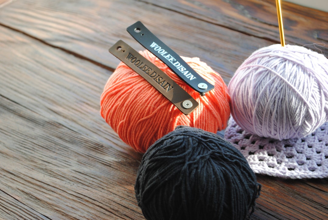 Personalized Labels for Handmade Products, Leather Labels for Knitted ...