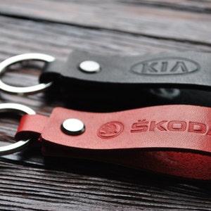 Personalized Custom Leather Keychain,Leather Key Holder,Leather key,Leather key holder belt,Black leather keychain,Brown leather keychain image 5