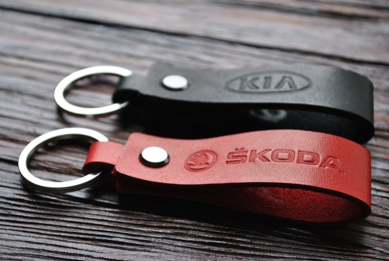 Personalized Custom Leather Keychain,Leather Key Holder,Leather key,Leather key holder belt,Black leather keychain,Brown leather keychain image 5