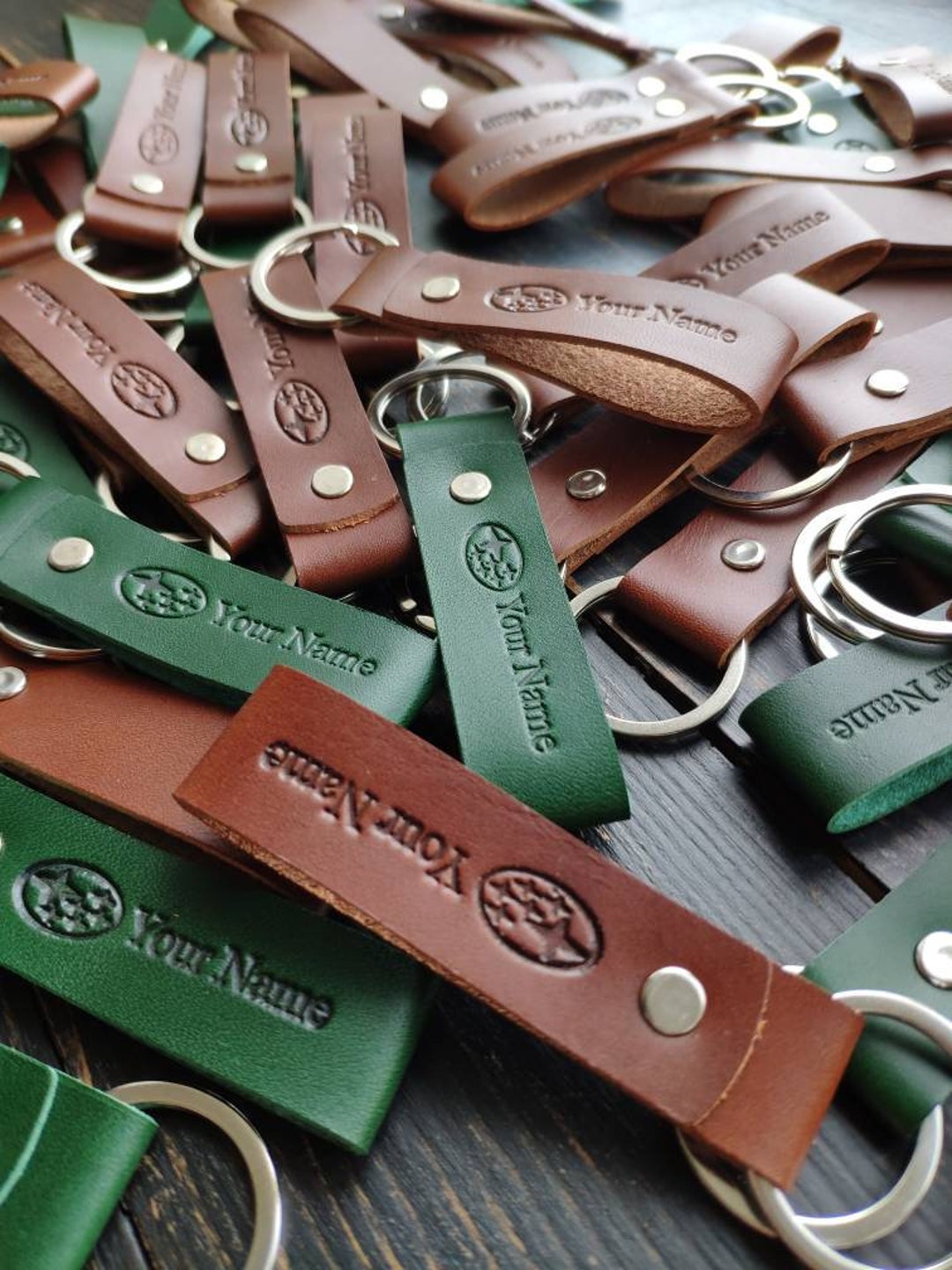 Personalised Key Chain. Your Logo, Custom Leather Keychain. Custom Logo ...