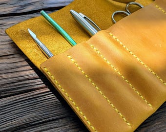 Personalized leather manicure tool organizer. Small tools leather organizer. Case for nail clippers. Case for manicure.Leather case tweezers