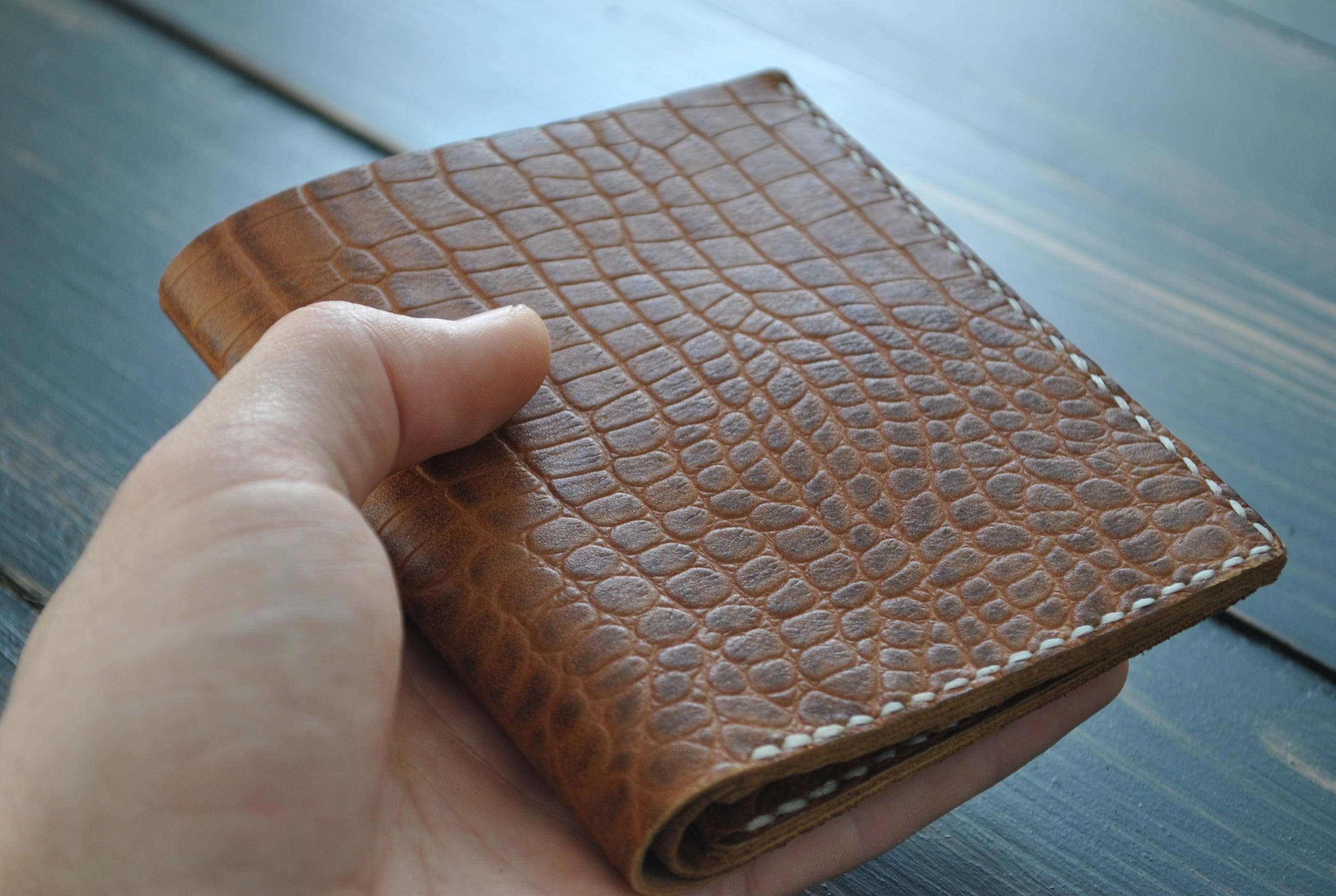 ID wallet card wallet Minimalist leather wallet Etsy