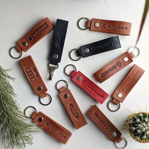 Personalized Custom Leather Keychain,Leather Key Holder,Leather key,Leather key holder belt,Black leather keychain,Brown leather keychain image 2
