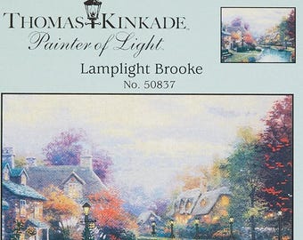 Lamplight Brooke, 16x12" embellished cross stitch kit -Thomas Kinkade 50837