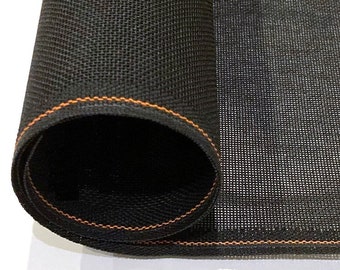 BLACK, Mono Deluxe Needlepoint Canvas, 1 yard x 40", 18 mesh, Orange Line by Zweigart