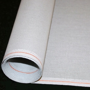 PEWTER, mono deluxe borduurdoek, 18 mesh, 1 yard, Orange Line van Zweigart
