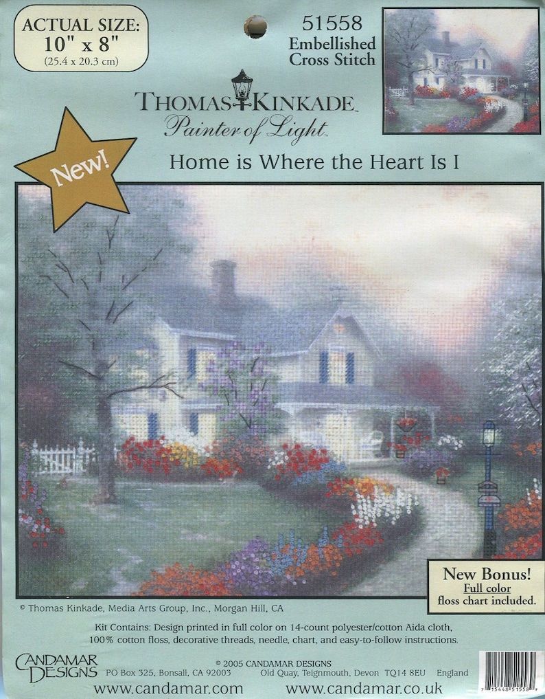 Thomas Kinkade Cross Stitch Kits NEW Choose From 10 Kits Etsy