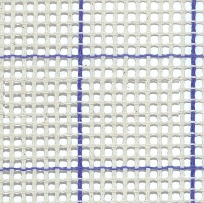 Latch Hook Canvas 5mesh 36 X 40 Blue Line Etsy