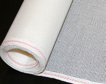 Mono Deluxe Blank Needlepoint Canvas WHITE Orange-LN Zweigart 18x20" or 1/4 yard