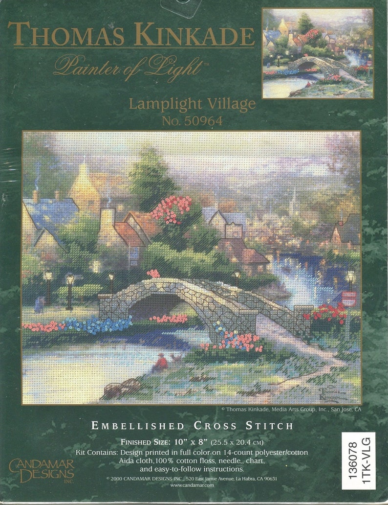 Thomas Kinkade Cross Stitch Kits NEW Choose From 10 Kits Etsy