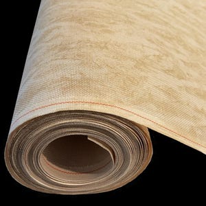 EGGSHELL BROWN VINTAGE, Mono Deluxe Needlepoint Canvas, 18 mesh, 1 yard, Orange Line by Zweigart