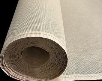 SANDSTONE Mono Deluxe Needlepoint Canvas, 18 mesh, 1 yard x 40", Orange Line by Zweigart