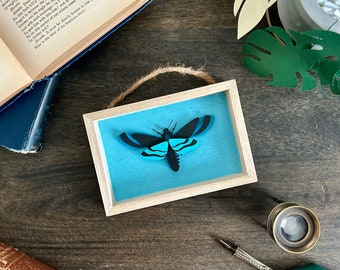 Papercut Moth | Entomology Art | Paper sculpture | Framed Wall Art | Paper Cut Insect | Entomology Without Death | Artificial Insect