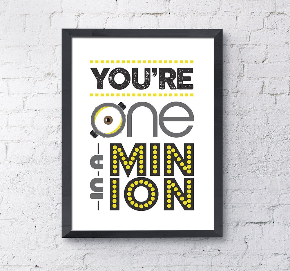 One in a Minion / Minion / Minions / Minion Printable / Minion - Etsy