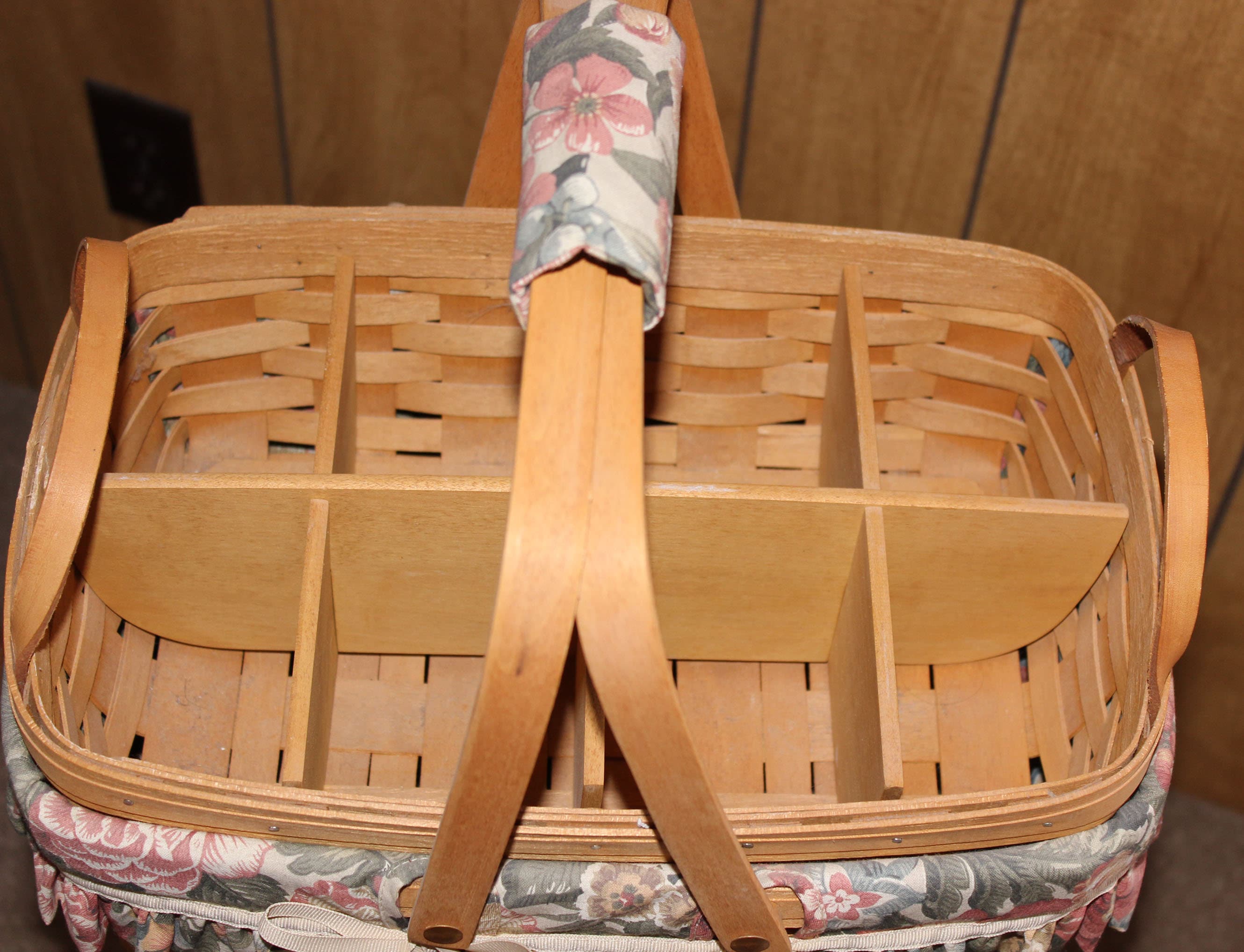 Vintage Longaberger Sewing Basket: 1996 Signed Edition, Fabric