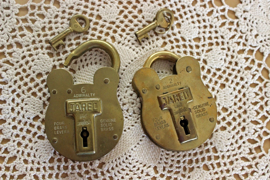 Jared Brass Lock Key Combo 2 Admiralty W. Bell & Sons Ltd. Philadelphia