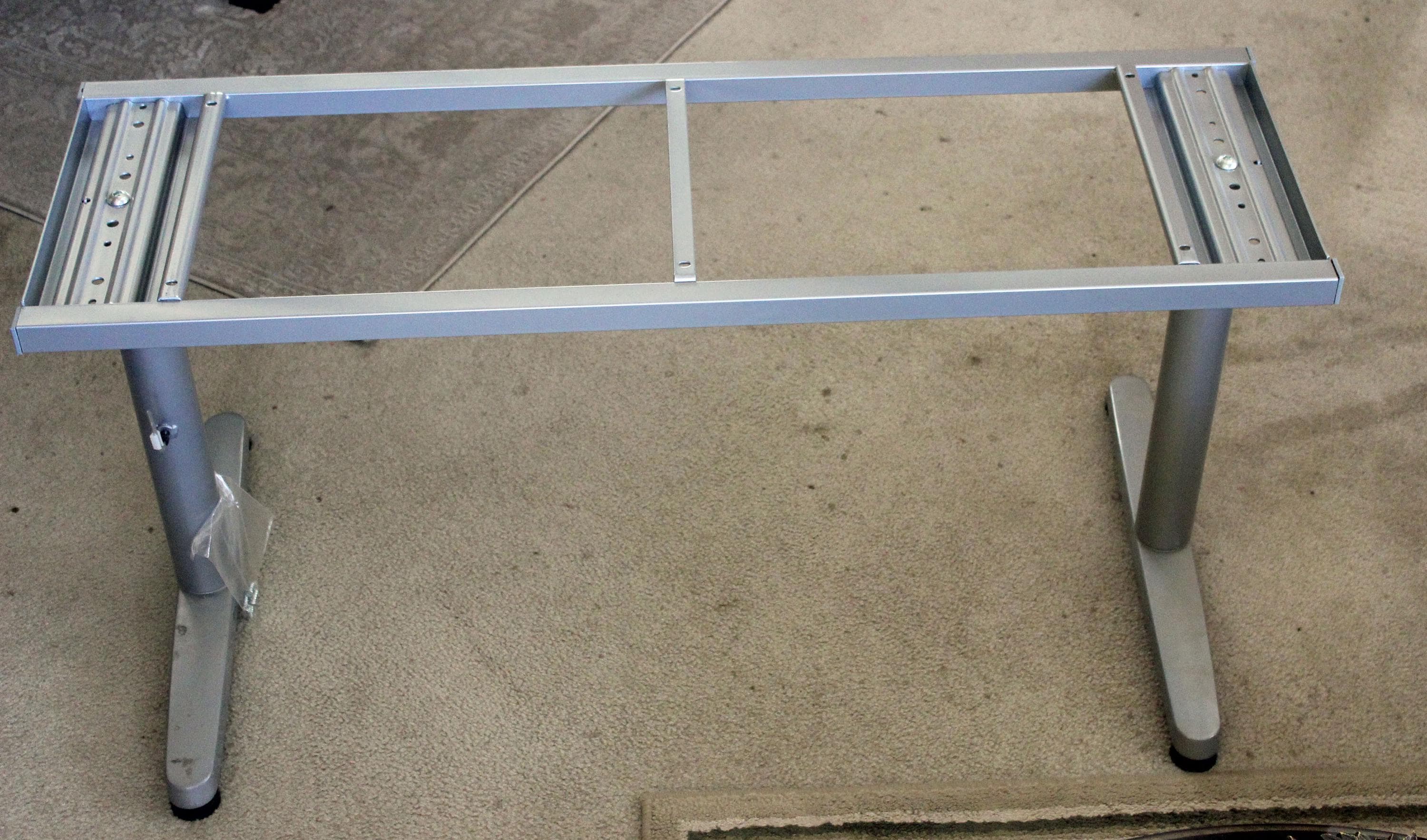 IKEA Galant Desk/table Base and Legs: Sturdy Silver Metal