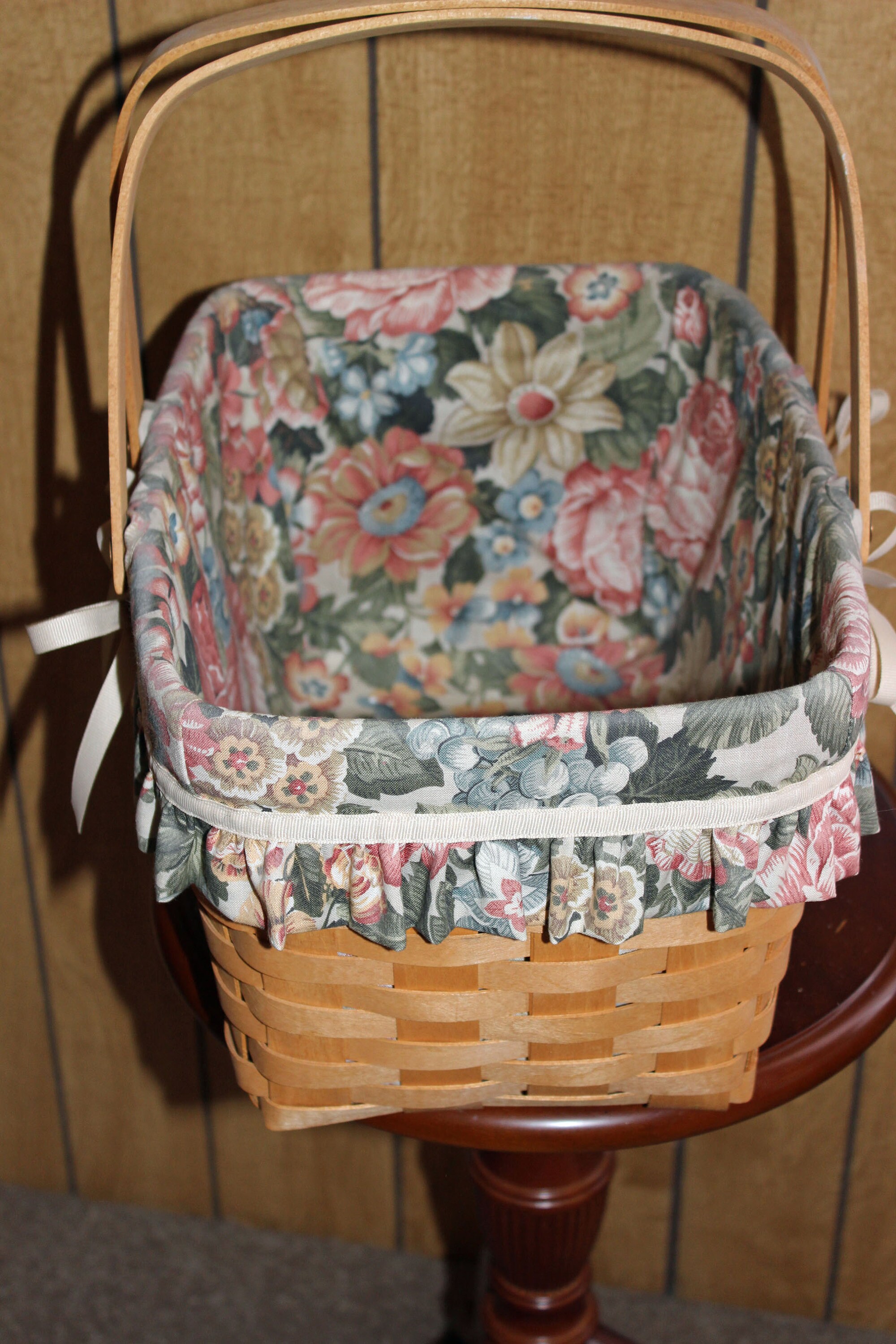 Vintage Longaberger Sewing Basket: 1996 Signed Edition, Fabric