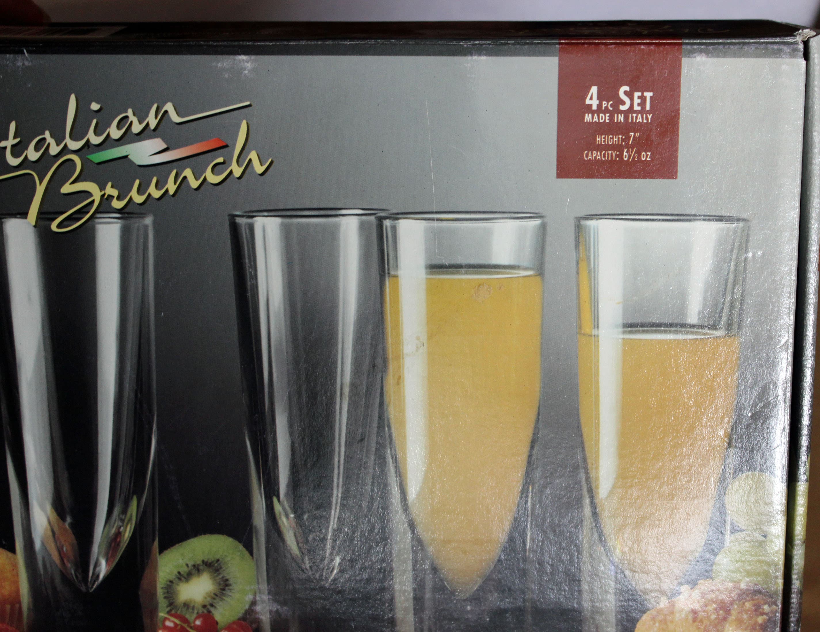 Made In Cookware - Stemmed Beer Glasses - 14 oz - Set of 4 - Italian Made  Crystal Glass - Titanium-Reinforced Stem Italy