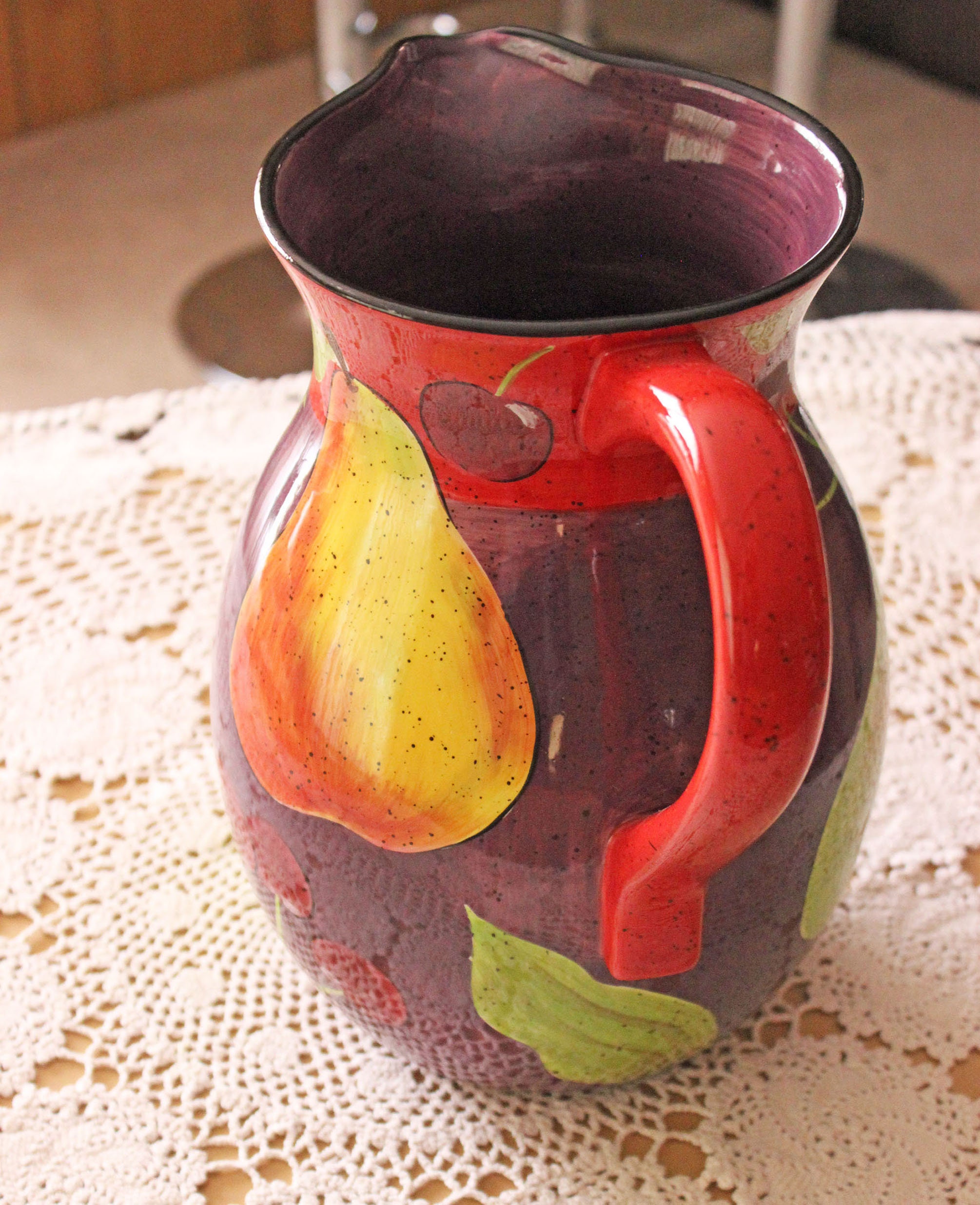 Pfaltzgraff Sedona Fruit Large Pitcher Vibrant Colors Etsy