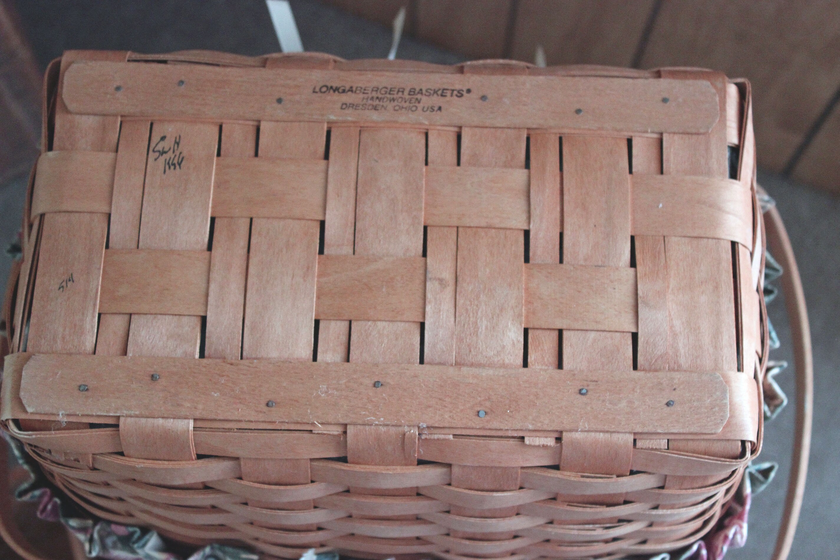 Vintage Longaberger Sewing Basket Removable Tray With Dividers Etsy