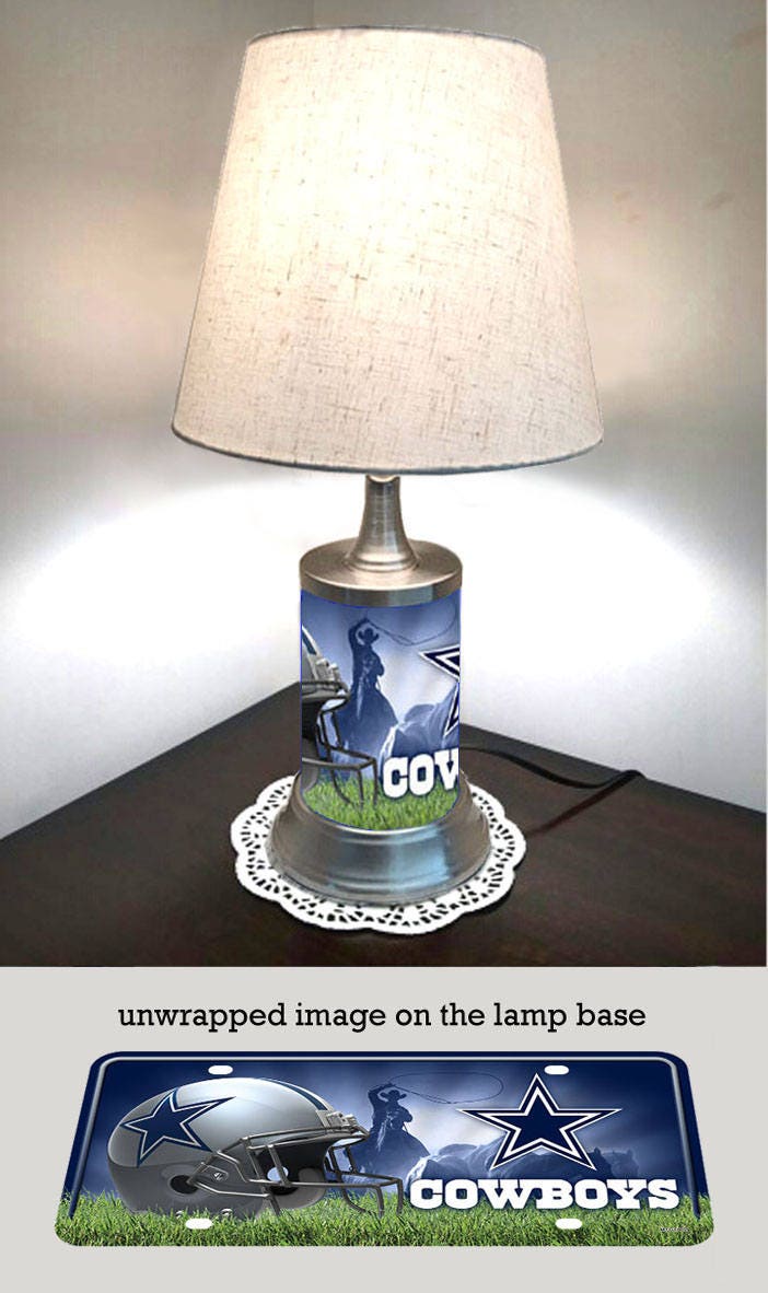 Table Lamp With Shade Dallas Cowboys Plate Rolled In On The Zoom
