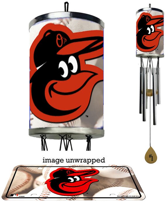 Wind Chime Baltimore Orioles plate rolled in on the chime Etsy