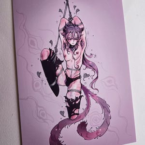 Shibari Nekomata Art Print ~ Mature