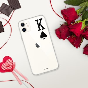 King of Spades iPhone case, Queen of Hearts case, Valentines day phone case iPhone Case, card game iPhone case
