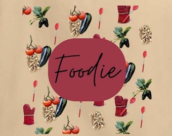 Foodie Eco Tote Tomatoes Peppers & Pasta - double sided
