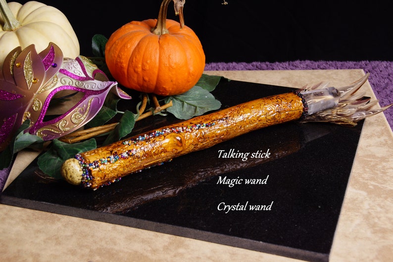 buy USA online Hand crafted ritual talking stick, shaman