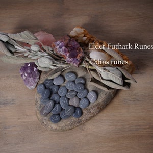 Hand crafted, sml/med/lrg/xlrg, elder futhark runes, odins runes, hand carved, made to order, charged for healing & divination for buyer