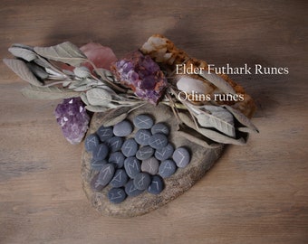 Hand crafted, sml/med/lrg/xlrg, elder futhark runes, odins runes, hand carved, made to order, charged for healing & divination for buyer