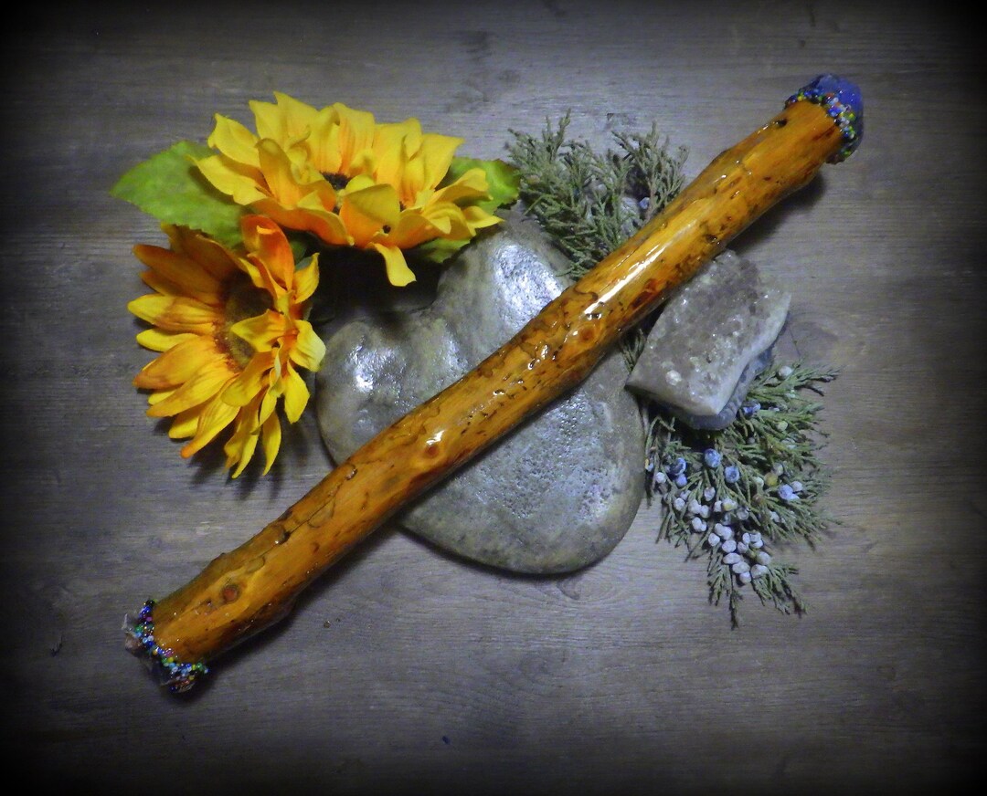 Gomagi Ritual Sticks Hand Crafted Ritual Talking Stick, Natural Earth Etched Magic Wand ...