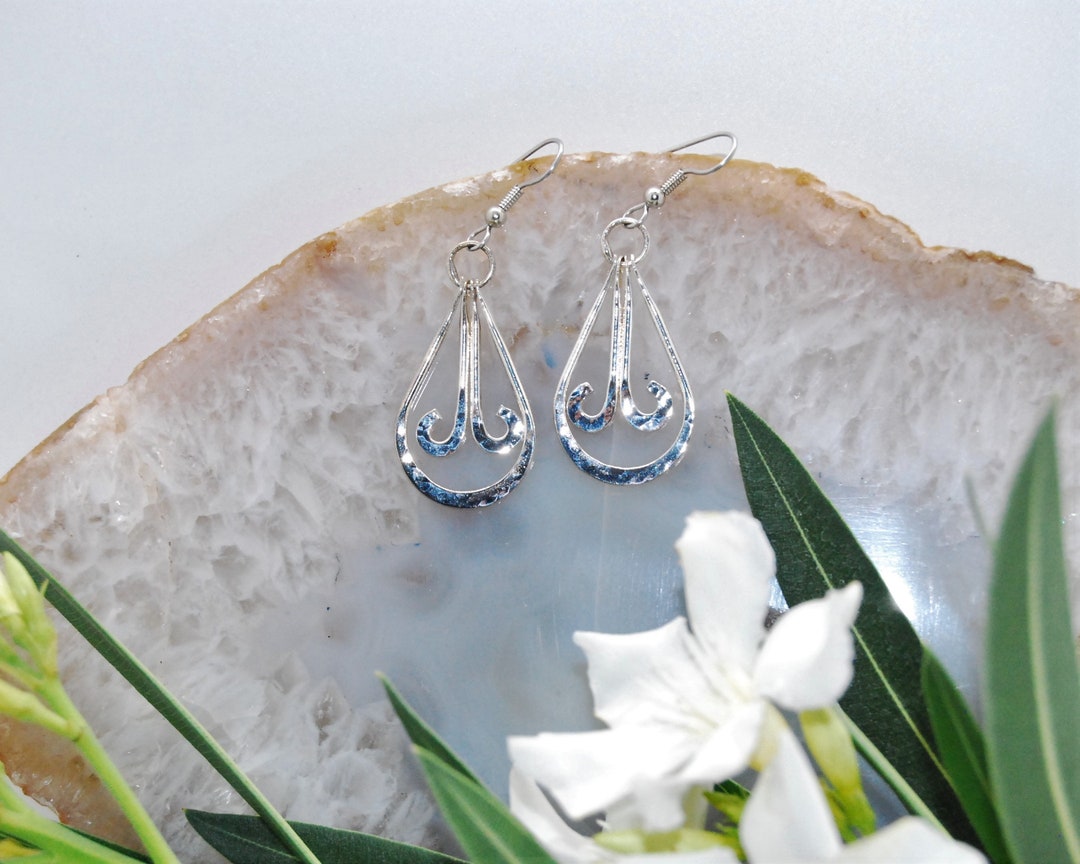 Aurora Hammered Teardrop Earrings